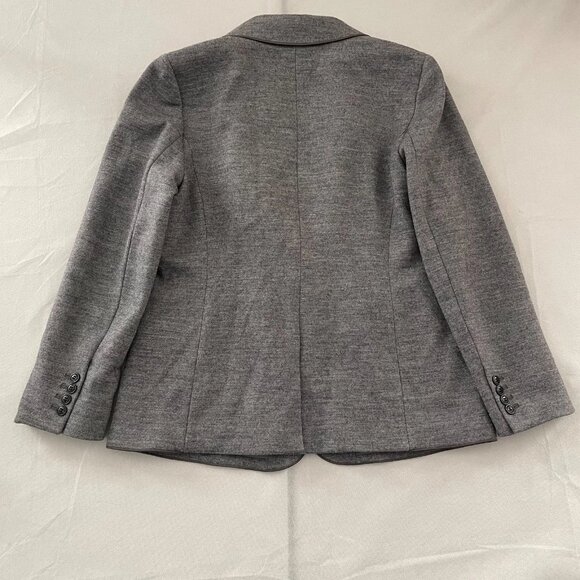 Ann Taylor Womens Gray Single Breasted Melange Wool Blend Hutton Blazer Size 14 - Picture 2 of 10